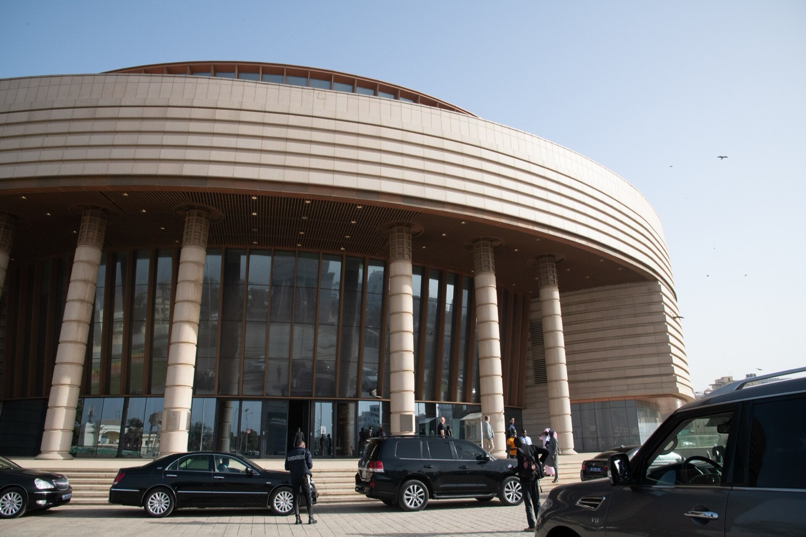 Edificio circular del Museo de las Civilizaciones Negras de Dakar.